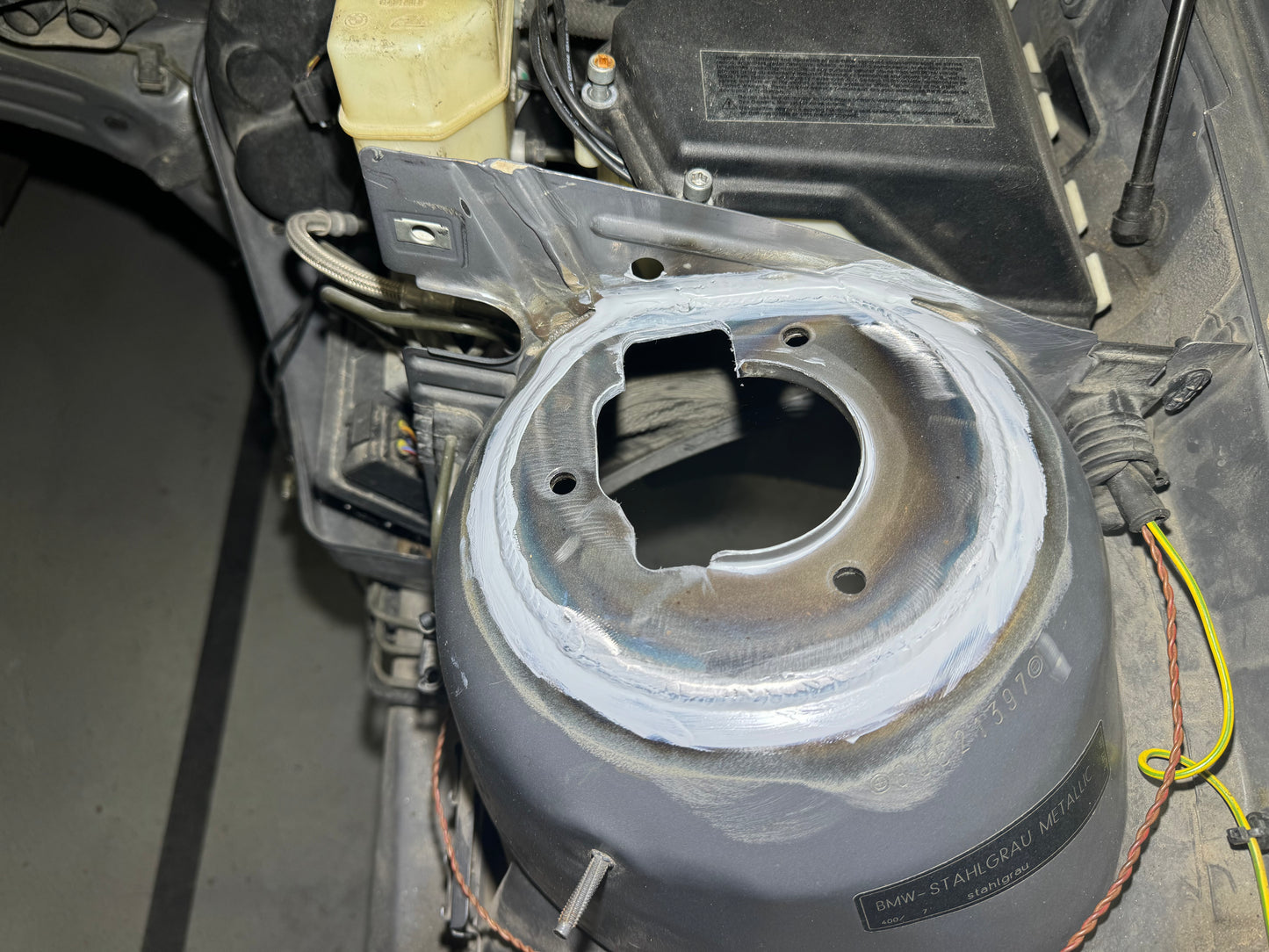 E46 Strut Tower Top Weld-in Reinforcement for Ground Control Camber Plates