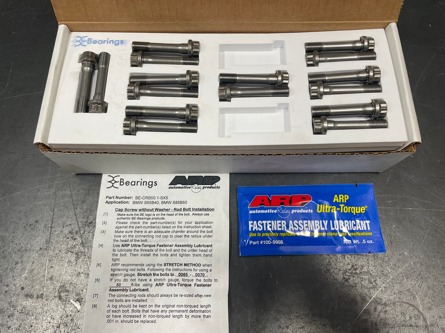 BE/ARP Connecting Rod Bolt Set - E9X M3, S65 V8
